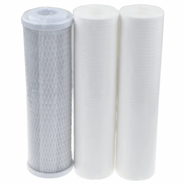 ATWFS 10-Inch Water Purifier Filter 5 Micron PP Cotton Filter+ 1 Micron PP Filter+ Activated Carbon Filter Cartridge
